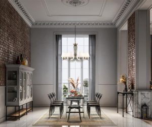 Searchlight 9828-8AB Andretti Antique Brass 8 Light Pendant Ceiling Light