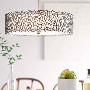 Silver Coral 3 Light Dual Mount Ceiling Pendant Light KL-SILVER-CORAL-P-A