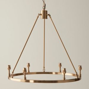 Endon 111202 Chester 6 Light Ceiling Pendant In Brushed Aged Brass Finish