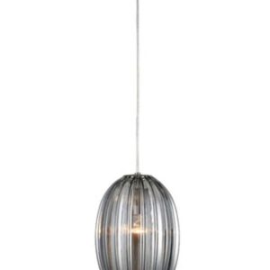Franklite PCH225 Almond 1 Light Small Ceiling Pendant Light In Smoked Finish