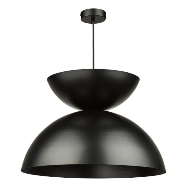 Dar Lighting Riya Ceiling Pendant Light In Matt Black Finish RIY0122