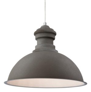 Firstlight 2307CN Aztec 1 Light Rough Sand Concrete Ceiling Pendant