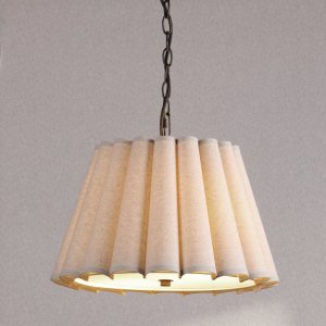 Laura Ashley Holwell 2 Light Ceiling Pendant Light In Antique Bronze With Shade LA3756643-Q