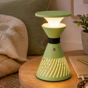 Retro Funnel Ambient Table Lamp - Portable Dimmable Cordless LED Light
