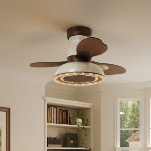 Walnut 36 Inch Reversible LED Ceiling Fan Light with Remote