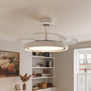 White 48 Inch Reversible LED Ceiling Fan Light with Remote
