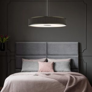 Dar Lighting Alvaro 6 Light Ceiling Pendant Light in Bronze Finish With Mushroom Shade