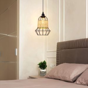 Glyph-Lightsin Basket-Inspired Bar Pendant Light Natural Rattan Pendant Lighting - 1 Unit