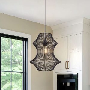 Glyph-Lightsin Industrial Black Iron Pendant Light with Hourglass Shape - 1 Unit