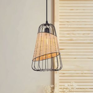Glyph-Lightsin Lantern-Inspired Rattan Ceiling Light for Cozy Natural Elegance - 1 Unit