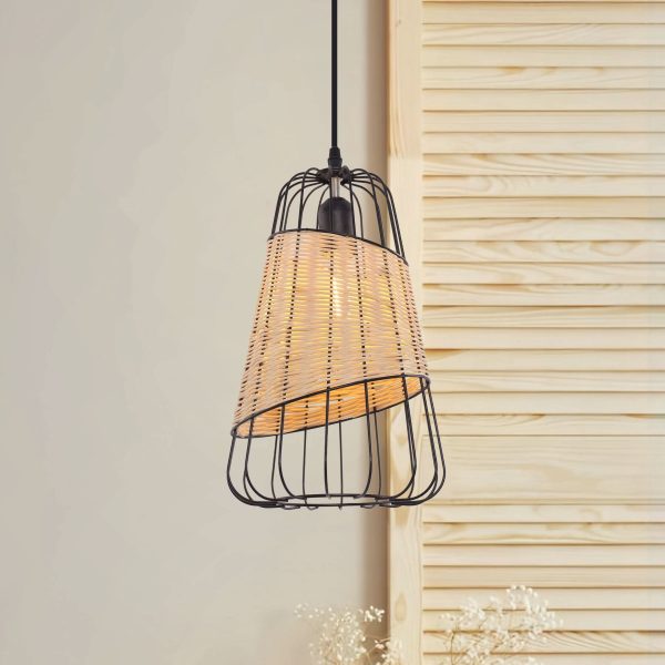 Glyph-Lightsin Lantern-Inspired Rattan Ceiling Light for Cozy Natural Elegance - 1 Unit