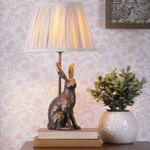 Laura Ashley Hare Table Lamp In Antique Bronze Finish With Shade LA3756663-Q
