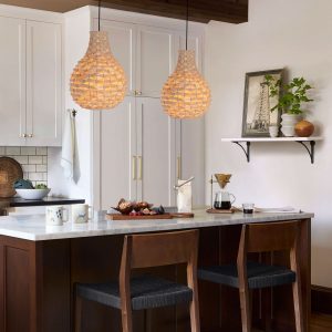 Lightsin Bamboo Hand-Weaving Pendant Light Natural Art Lighting Fixture - 25cm Dia / 3 unit