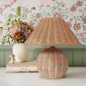 Lightsin Bohemian Rattan Table Lamp Handcrafted Natural Lighting - 2 Units