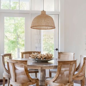 Lightsin Cella-Bamboo Dome Pendant Light - Handwoven Ceiling Lighting for Living Room & Kitchen - 1 Unit