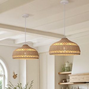 Lightsin Cella-Minimalist Bamboo Cone Ceiling Light - 1 Unit