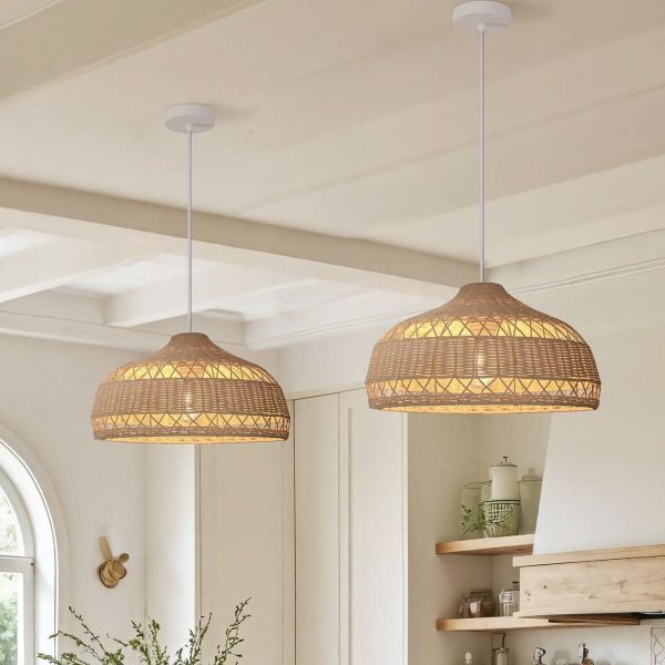 Lightsin Cella-Minimalist Bamboo Cone Ceiling Light - 1 Unit