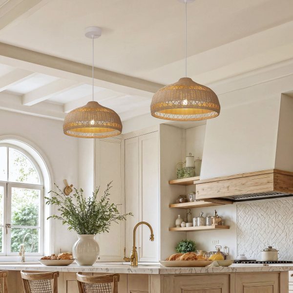 Lightsin Cella-Minimalist Bamboo Cone Ceiling Light - 2 Units