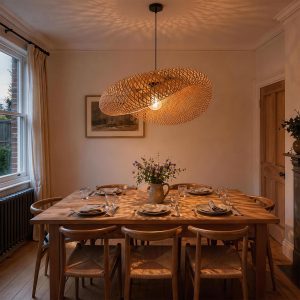 Lightsin Eco-Friendly Handmade Bamboo Pendant Light 60/80cm for Dining Room & Living Room - D80cm / 1 Unit