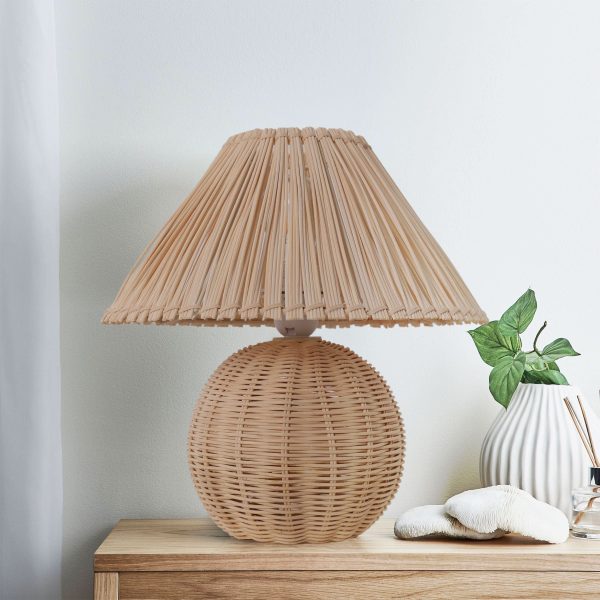 Lightsin Eco-friendly Handwoven Rattan Table Lamp - 1 Unit