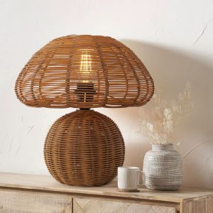 Lightsin Handcrafted Mushroom-Shaped Table Lamp for Home Decor - 2 Units