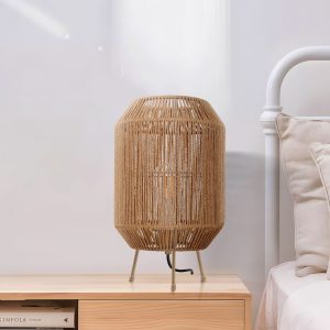 Lightsin Handcrafted Paper Rope Table Lamp Perfect for Living Rooms - 2 unit