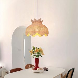 Lightsin Handwoven Paper Rope Pendant Light for a Natural & Cozy Ambiance - 1 Unit