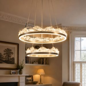 Lightsin High-End Nordic Aluminum Pendant Light with Dimmable Function - Double Ring