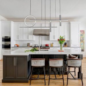 Lightsin LED Modern Linear Geometric Metal Pendant Light