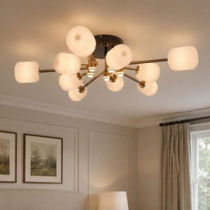 Lightsin Modern LED Tri-Color Changing Iron and Acrylic Ceiling Light