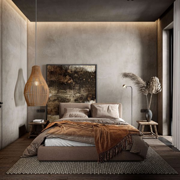 Lightsin Natural Rattan and Bamboo Pendant Light with Iron Frame - A / 1 Unit