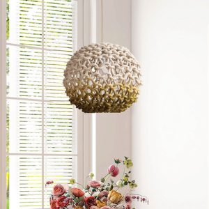 Lightsin Pendant Ceiling Light with Artisanal Globe-Shaped Cotton Rope for Natural Elegance - 1 Unit