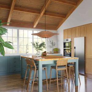 Lightsin Serene Wood Veneer LED Pendant Light with Tranquil Disc Design - S / 1 Unit