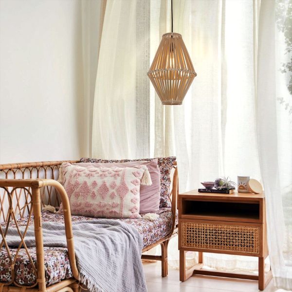 Lightsin Sustainable Geometric Bamboo Pendant Light - 2 unit