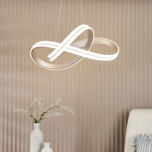 Dar Lighting Gavino LED Ceiling Pendant Light In Brushed Silver Finish GAV8632