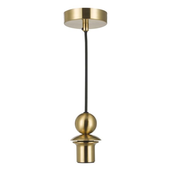 Dar Lighting Single Ceiling Pendant Suspension E27 In Matt Black Finish SP73