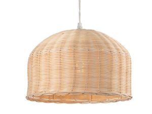 Firstlight 2900 Rattan 1 Light Ceiling Pendant Light In Natural Rattan Finish