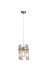 Searchlight Swizzle Ceiling Pendant Light In Gold Finish With Champagne Rods 20cm 55620CP
