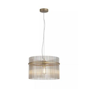 Searchlight Swizzle Ceiling Pendant Light In Gold Finish With Champagne Rods 40cm 55621CP