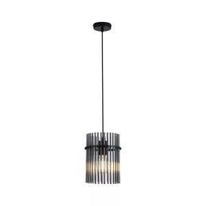 Searchlight Swizzle Ceiling Pendant Light In Matt Black Finsih With Smoked Rods 20cm 55620SM
