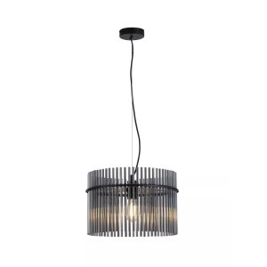 Searchlight Swizzle Ceiling Pendant Light In Matt Black Finsih With Smoked Rods 40cm 55621SM