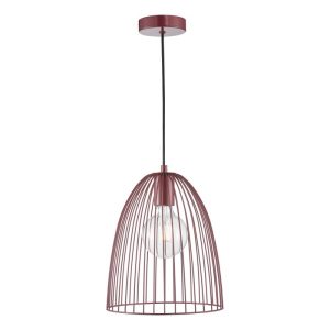 Dar Lighting Maya Ceiling Pendant Light In Satin Purple Finish